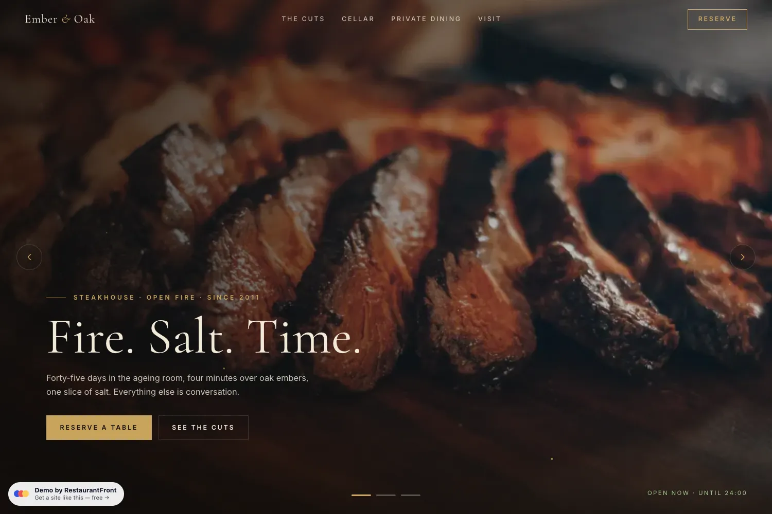 Website van RestaurantFront